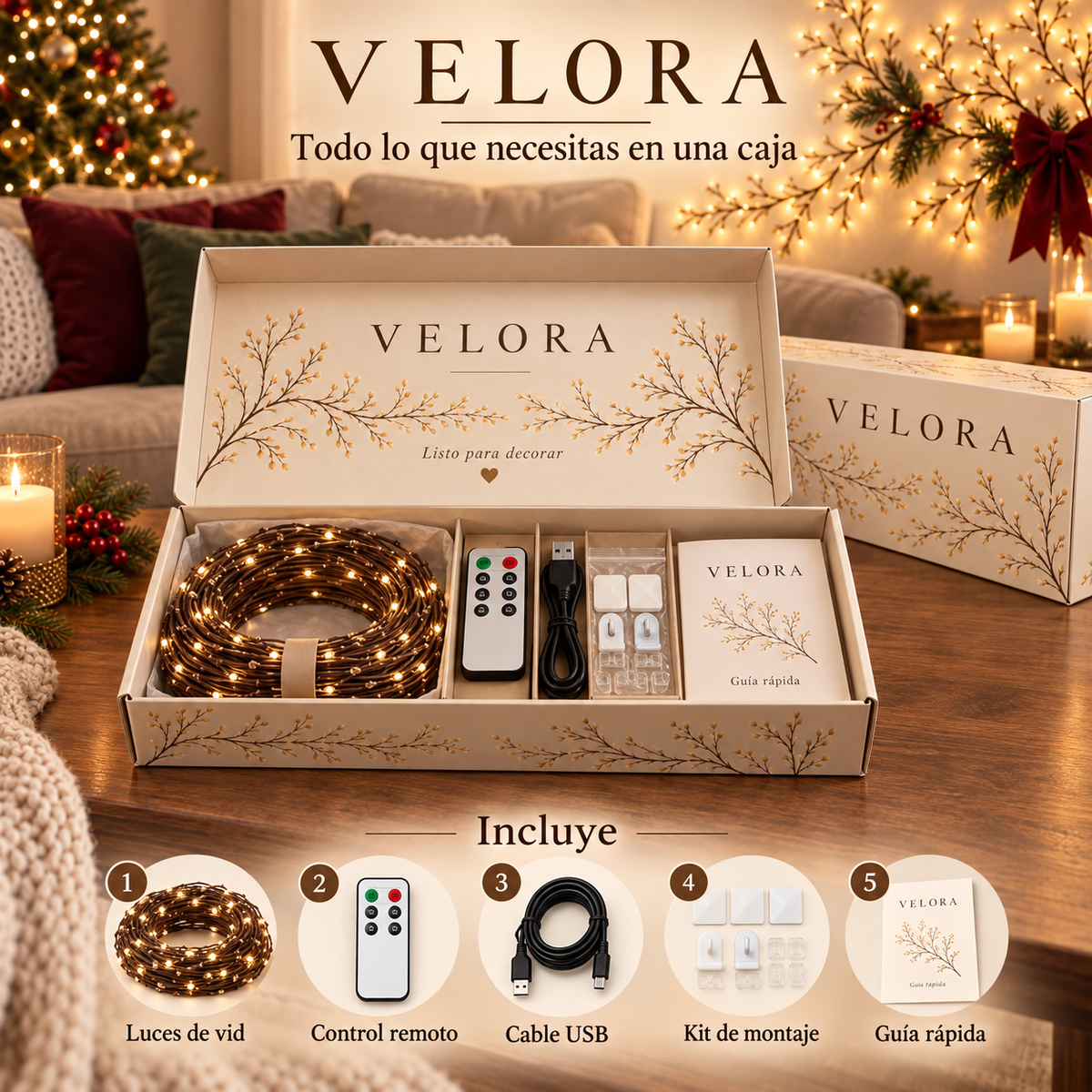Contenido del kit VELORA